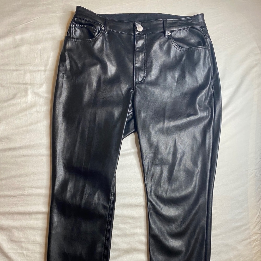 EXPRESS BLACK LEATHER PANTS
